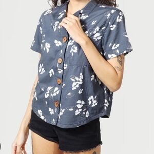 California Cowboy High Water Short Sleeve Shirt California Poppy Washed Navy